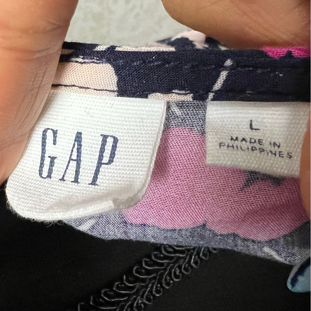 GAP CAMI FIT & FLARE DRESS NAVY FLORAL - Picture 7 of 7